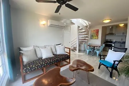 Ultra Modern 2Br Penthouse, Sleeps 5, Beach Front, Pool, Roof Patio, Montego Bay Apartment